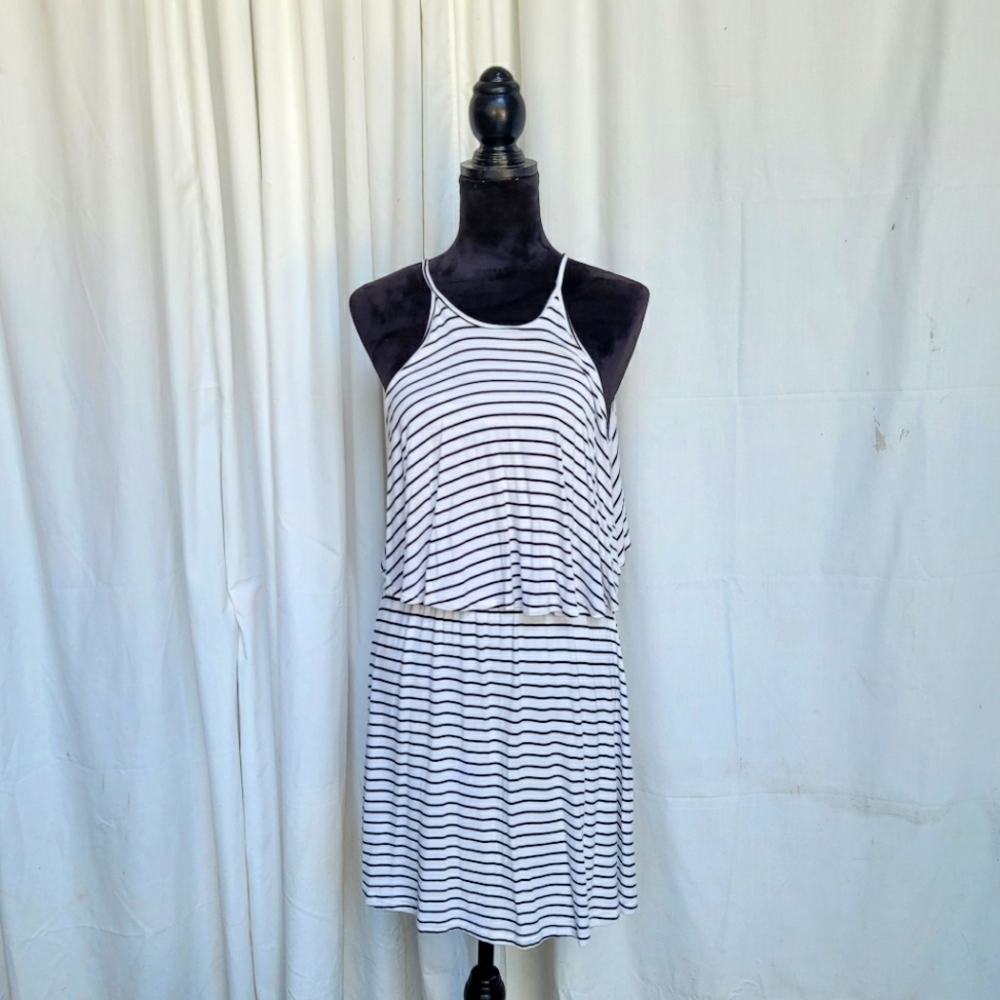 American Eagle AE Blousen Dress Womens Medium Striped Sleeveless Mini Boho Beach